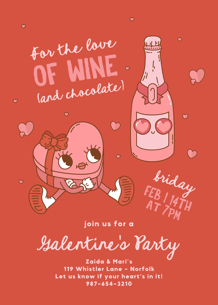 Glam treats - valentine's day invitation