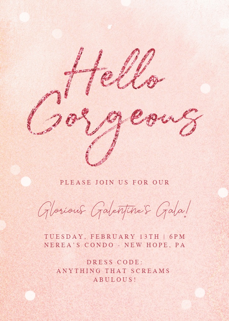 Center Stage - Valentine's Day Invitation Template (Free) | Greetings ...