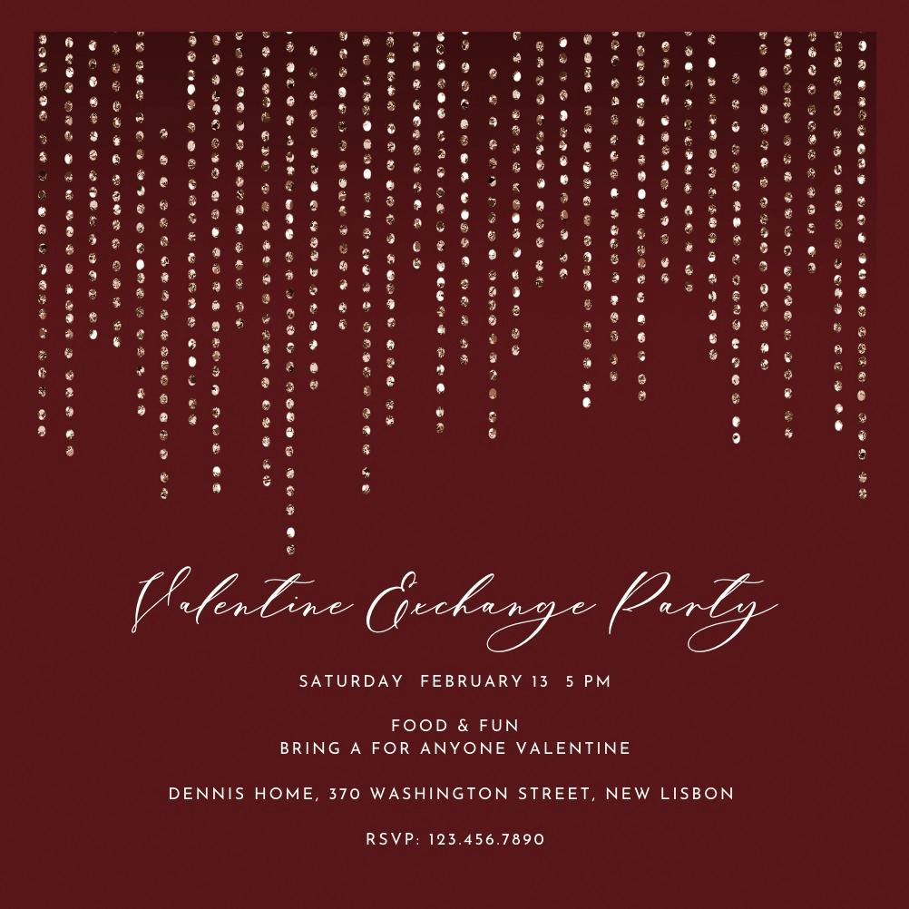 Gradient beads - valentine's day invitation
