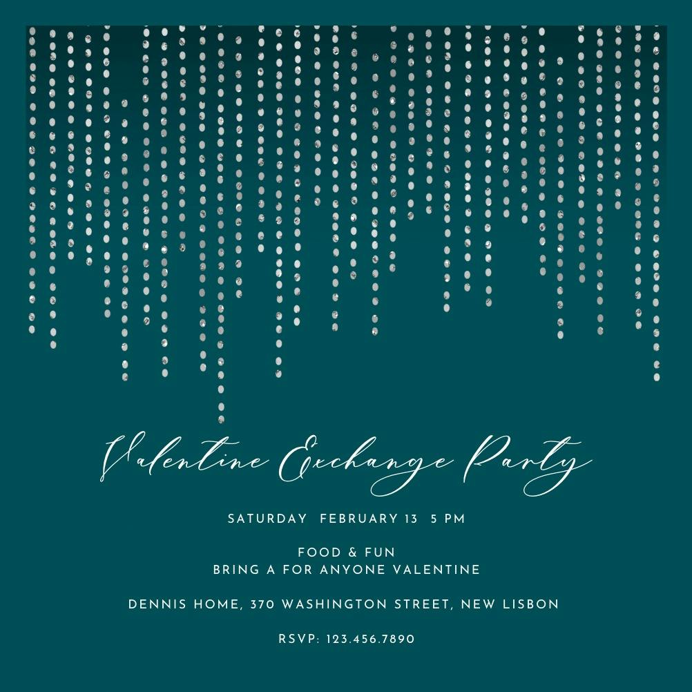 Gradient beads - valentine's day invitation