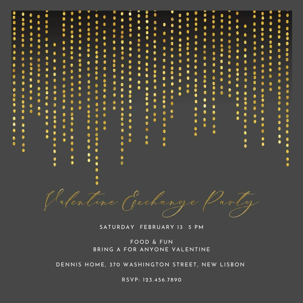 Gradient beads - valentine's day invitation
