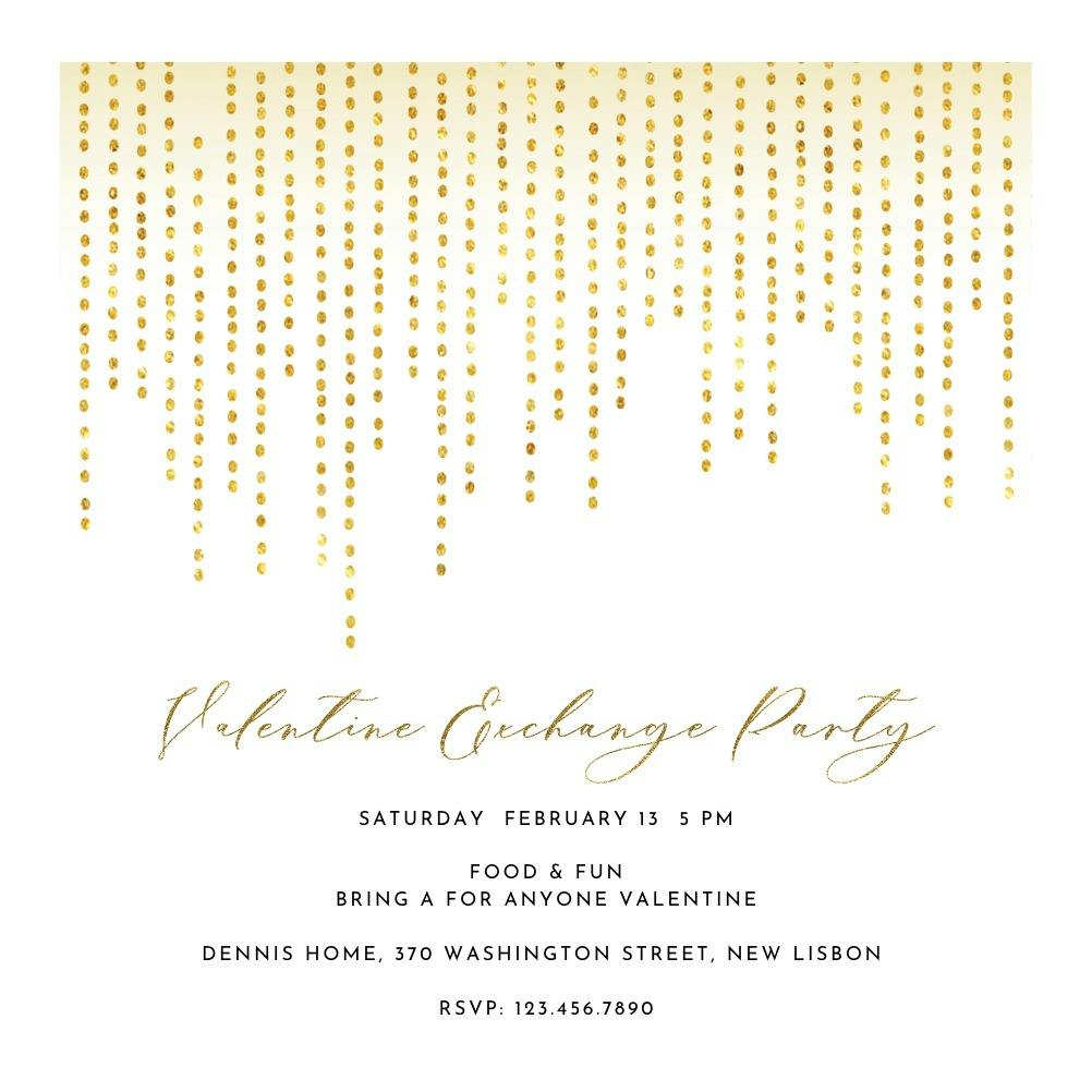 Gradient beads - valentine's day invitation