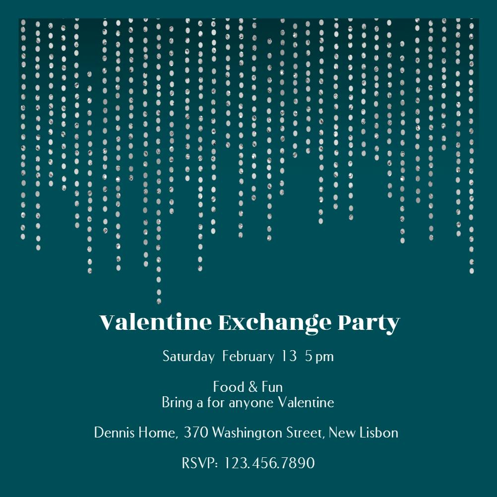 Gradient beads - valentine's day invitation