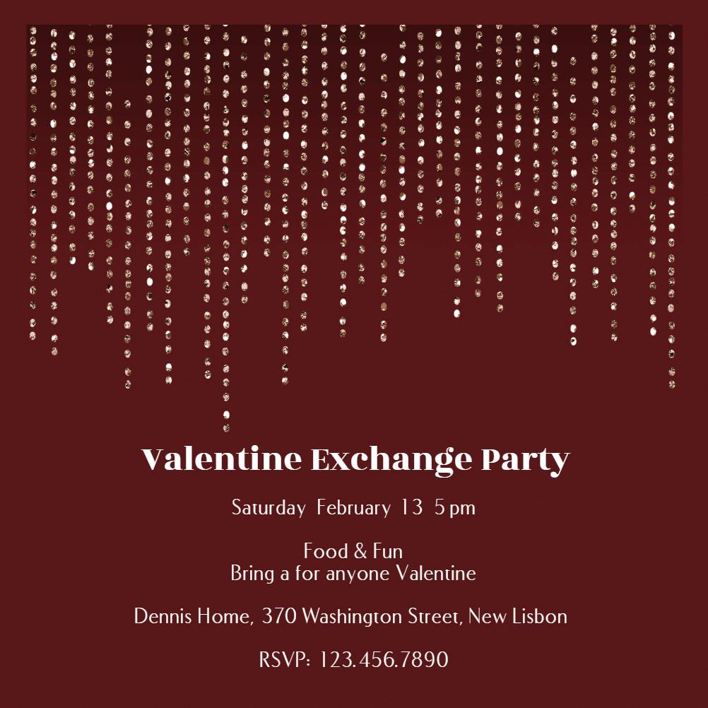 Gradient beads - valentine's day invitation
