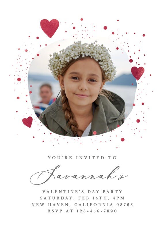 Hearts decoration - valentine's day invitation