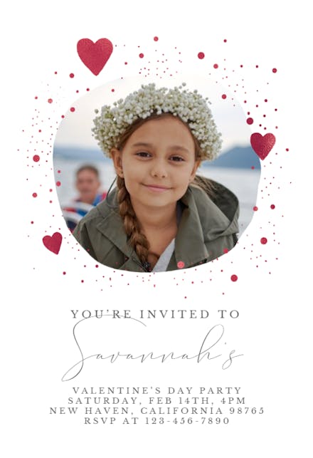 Hearts decoration - Valentine's Day Invitation