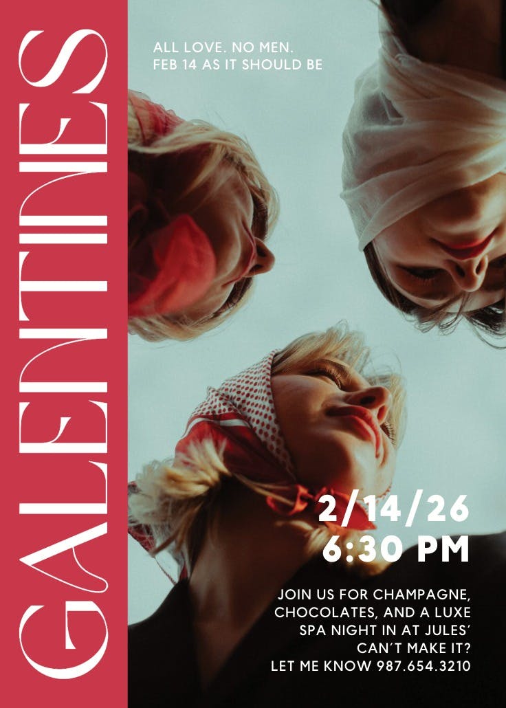 Just us - valentine's day invitation