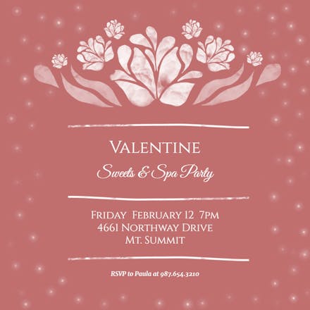 Just Us Girls - Valentine's Day Invitation