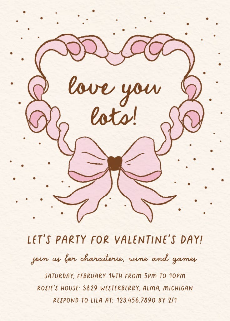 Kitschy love - invitación para san valentín