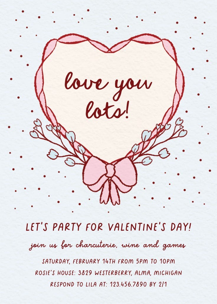 Kitschy love - invitación para san valentín
