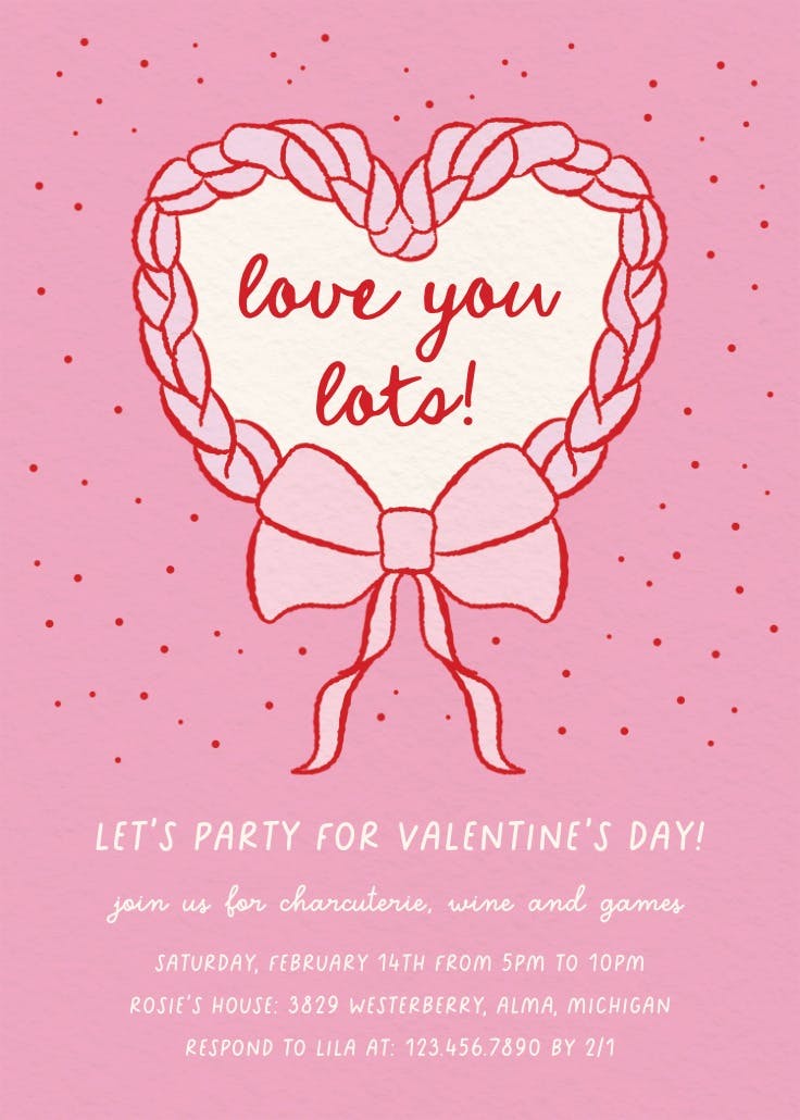 Kitschy love - invitación para san valentín