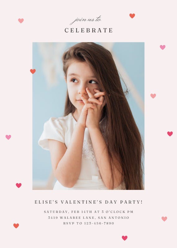 Little hearts decoration -  invitación para san valentín