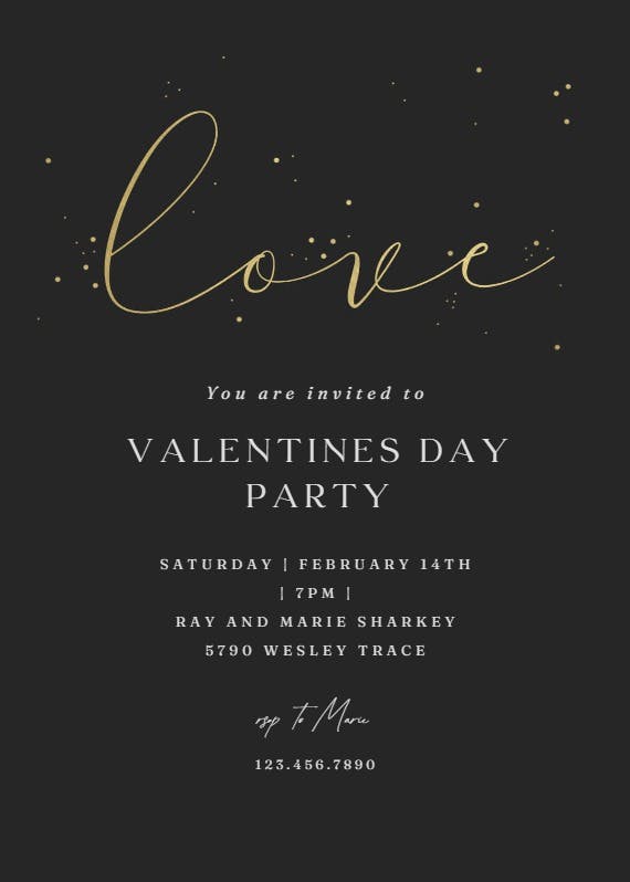 Love - valentine's day invitation