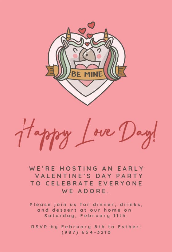 Love day - valentine's day invitation