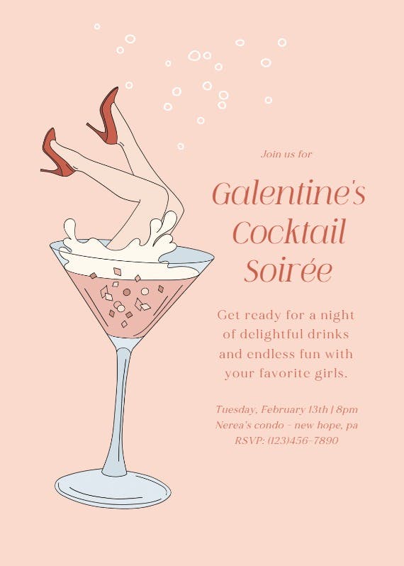 Pink mixer - valentine's day invitation
