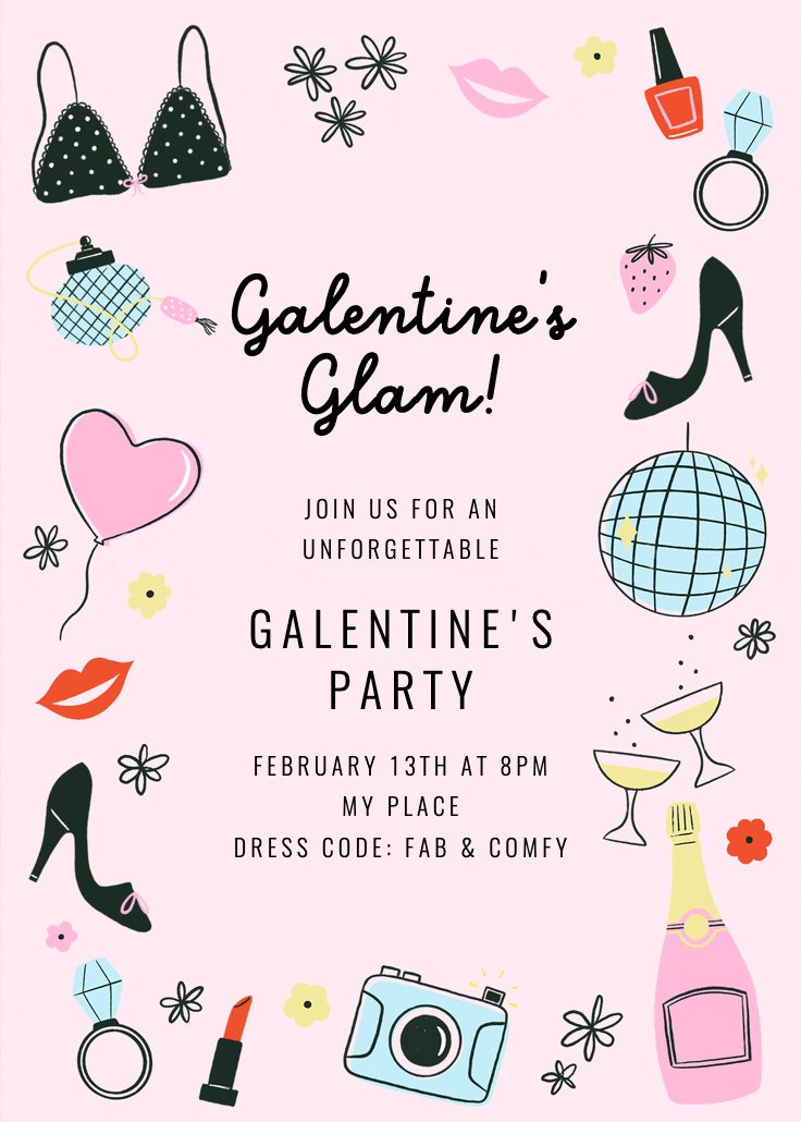 Pink squad - valentine's day invitation