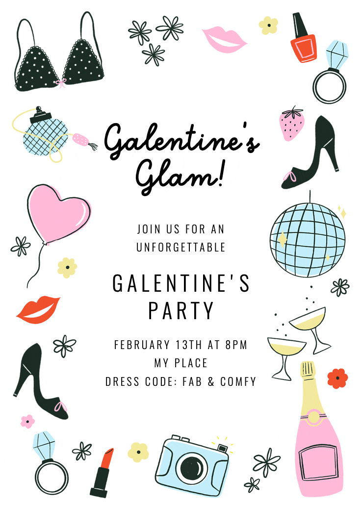 Pink squad - valentine's day invitation