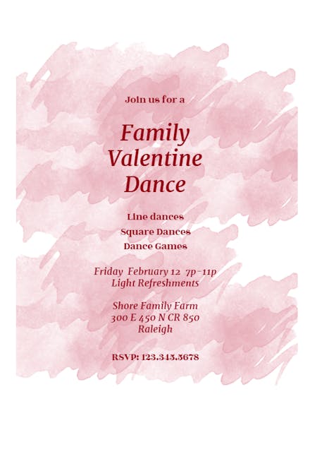 Pink Washed - Valentine's Day Invitation