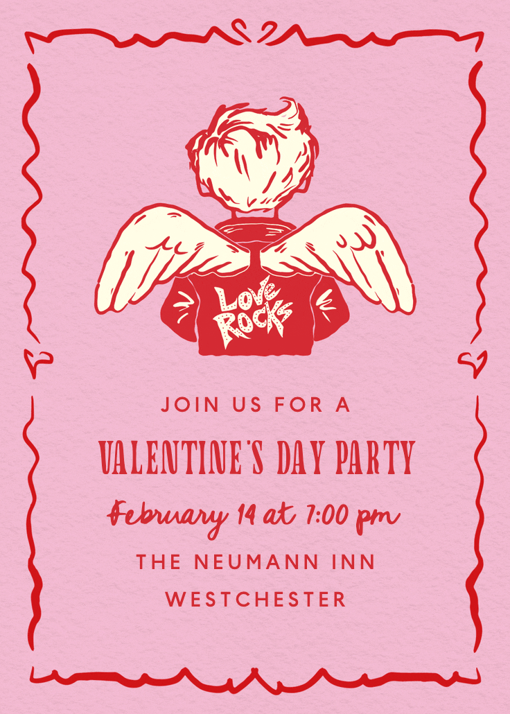 Rockin cupid - invitación para san valentín