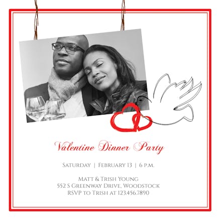 Suspended Smiles - Valentine's Day Invitation