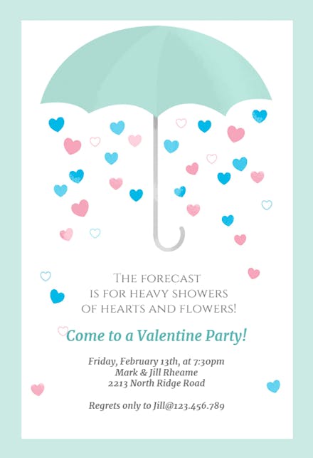 Valentine Shower - Valentine's Day Invitation