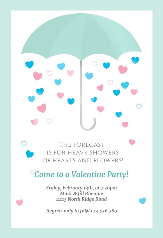 Valentine shower -  invitación para san valentín