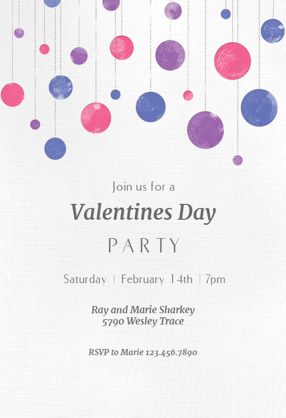 Valentine simplicity -  invitación para día festivo