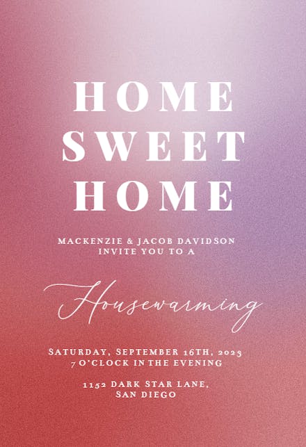 Aesthetic Gradient - Housewarming Invitation