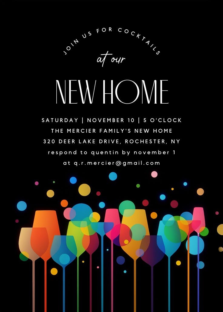 Ambience - invitación para inauguración de casa nueva