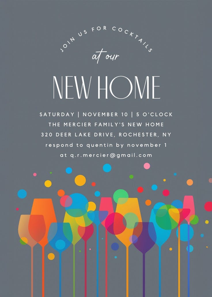 Ambience - invitación para inauguración de casa nueva