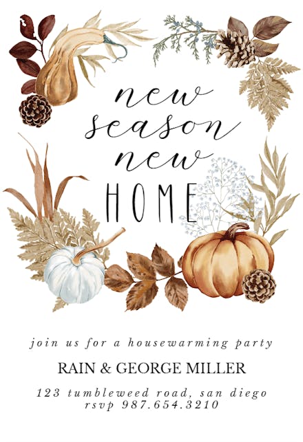 Autumn Celebration - Housewarming Invitation