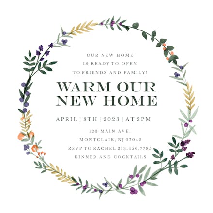 Autumn frame - Housewarming Invitation