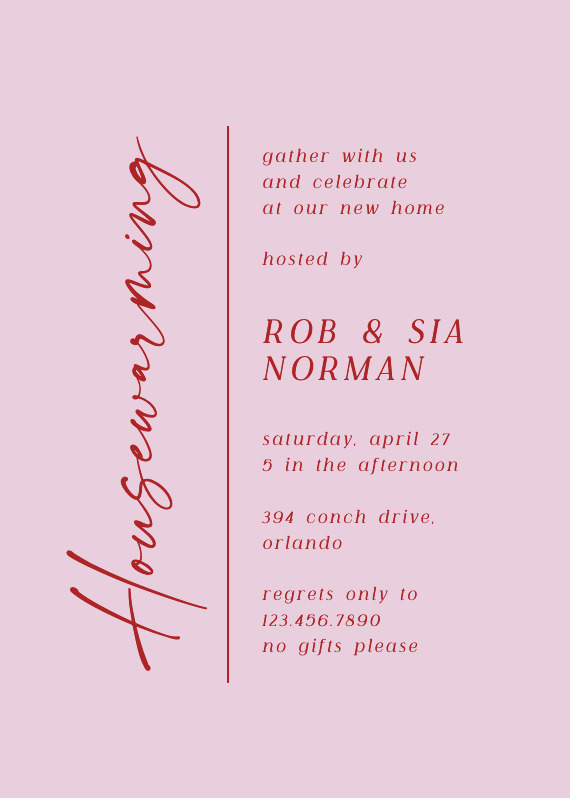 Calligraphy Names - Housewarming Invitation Template (Free) | Greetings ...