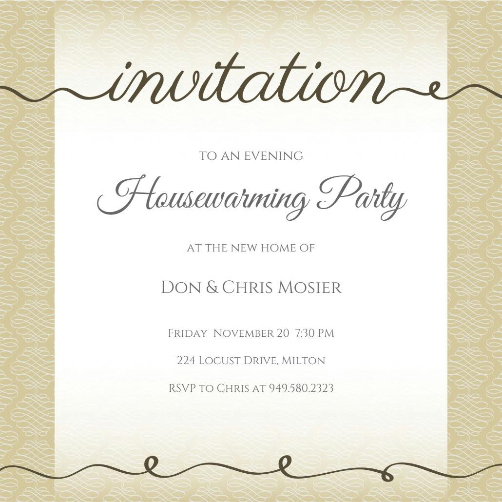 Classic cursive - housewarming invitation