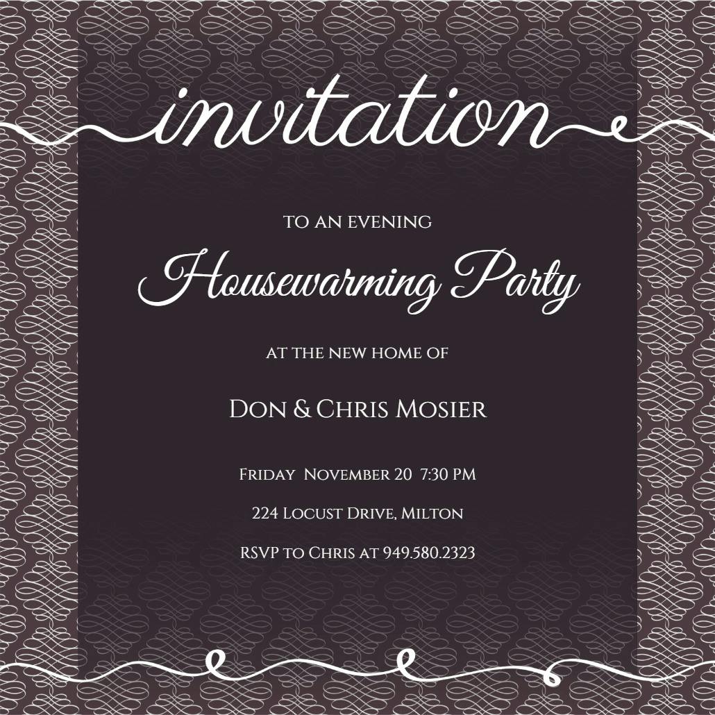 Classic cursive - housewarming invitation