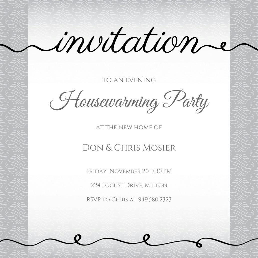 Classic cursive - housewarming invitation