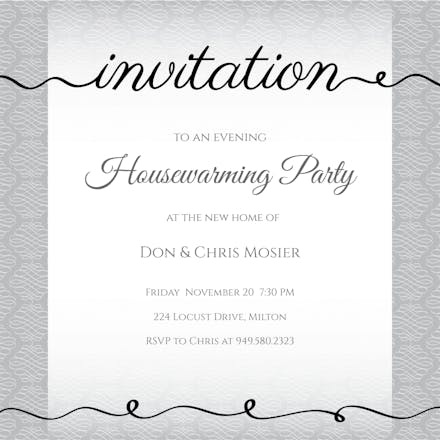 Classic Cursive - Housewarming Invitation