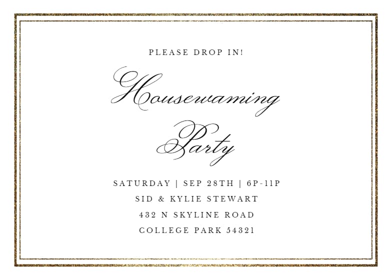 Classy housewarming -  invitación para inauguración de casa nueva