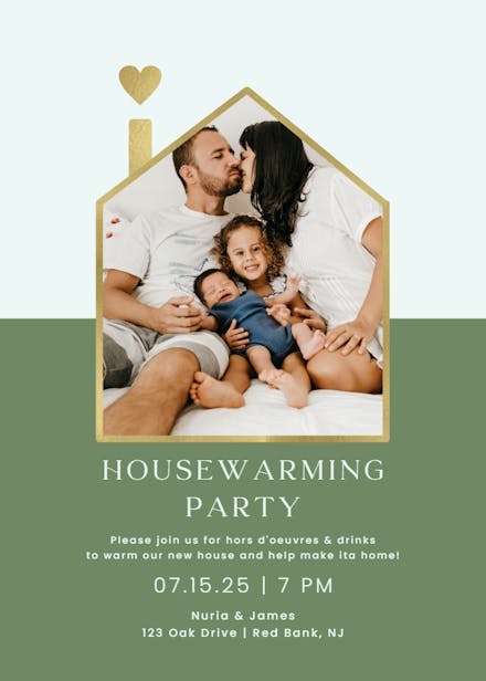 Clean lines - housewarming invitation