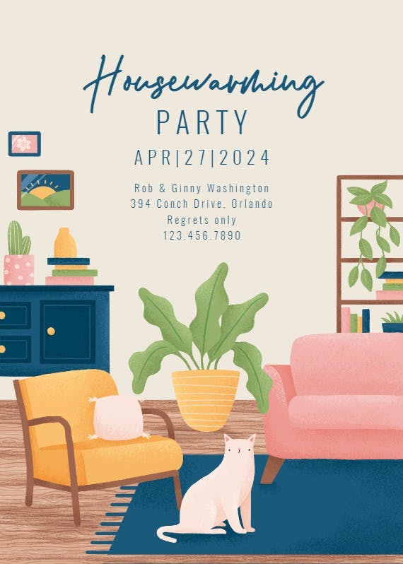 Cozy home - house party invitation