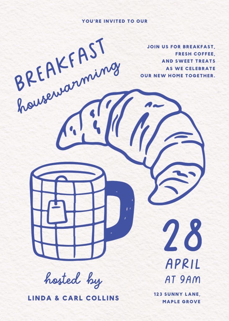 Croissant - housewarming invitation