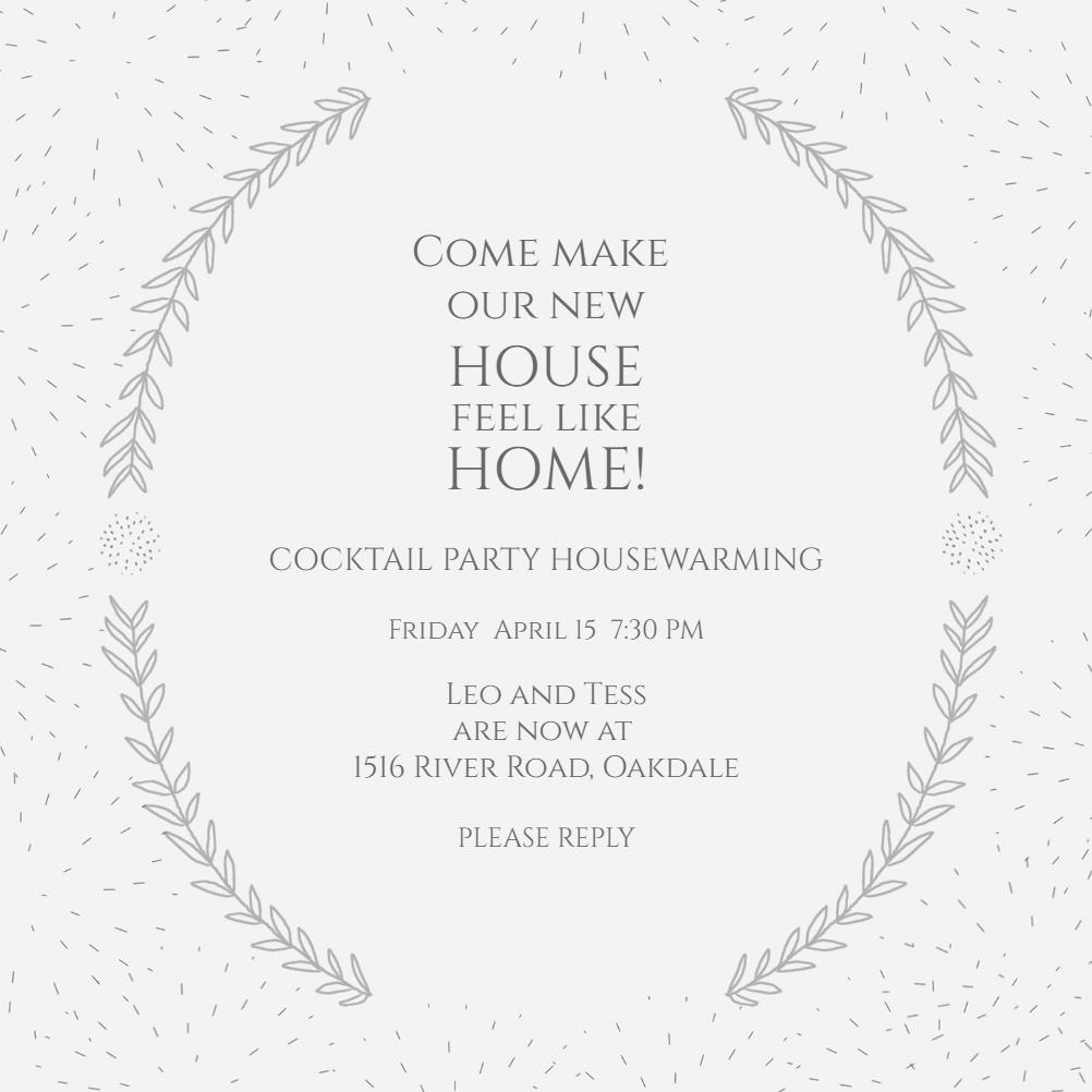 Divided circle - housewarming invitation
