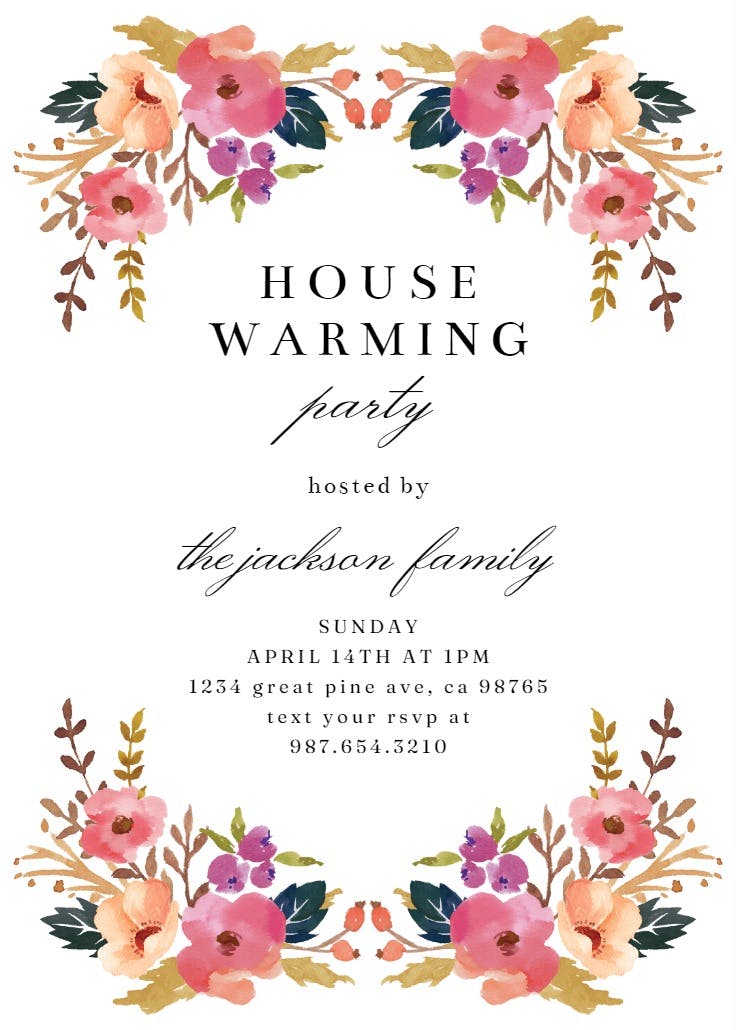 Fairy forest woodland - housewarming invitation