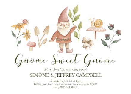 Fairy Garden - Housewarming Invitation