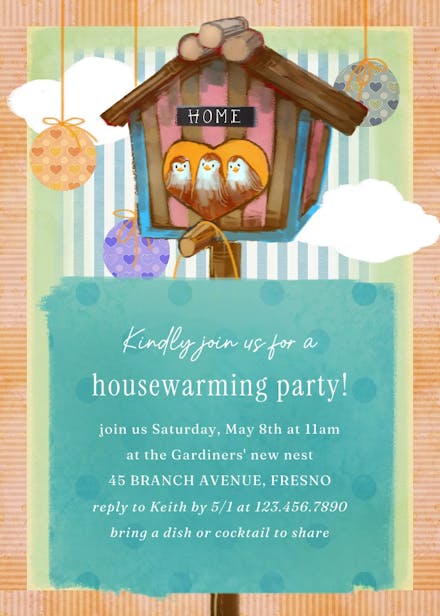 Finally settled - housewarming invitation