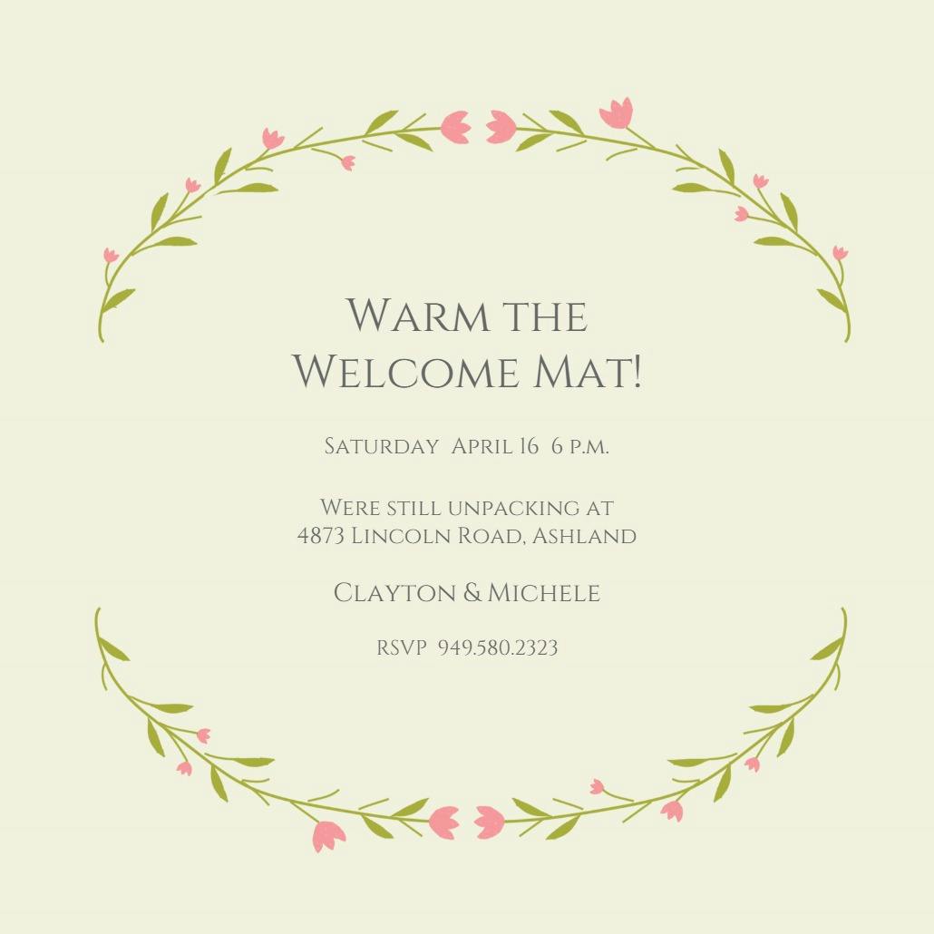 Floral touch - housewarming invitation