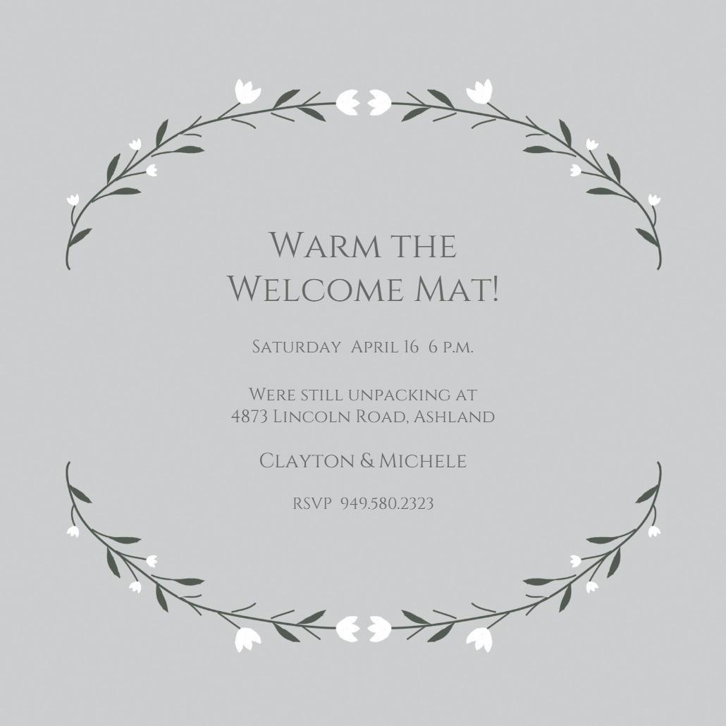 Floral touch - housewarming invitation