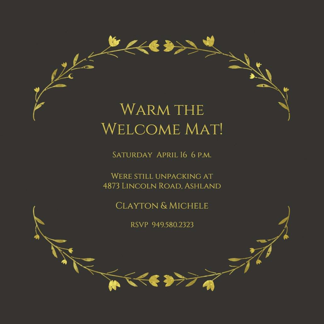 Floral touch - housewarming invitation