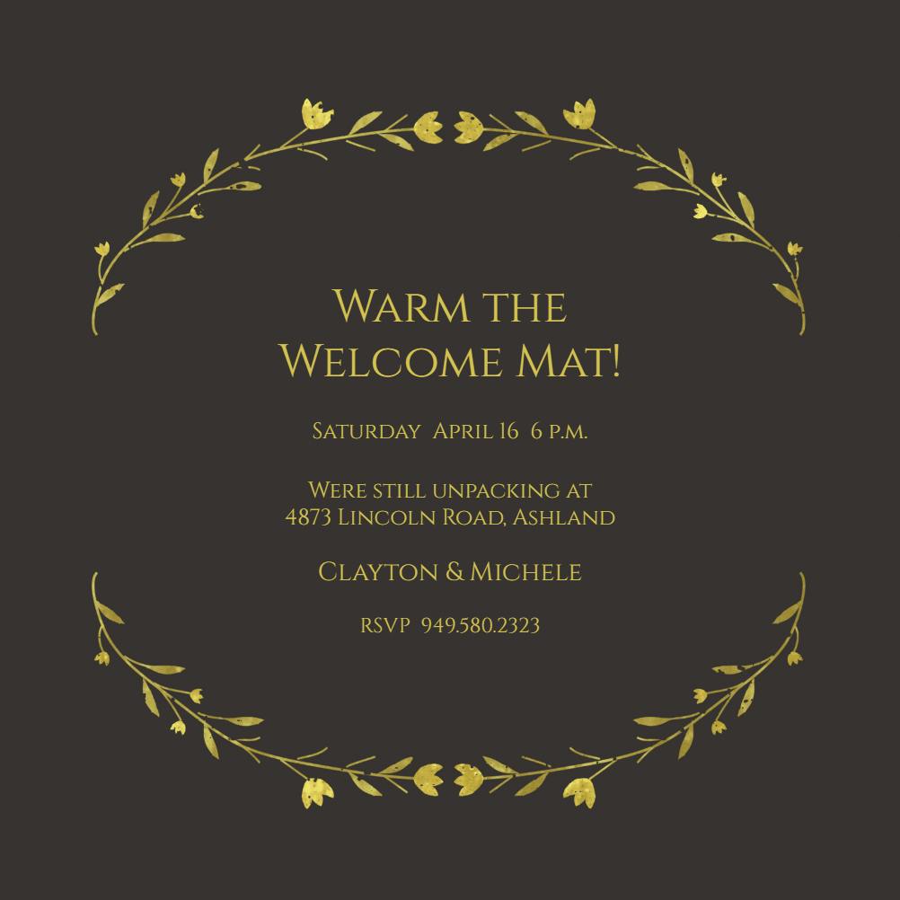 Floral touch - housewarming invitation