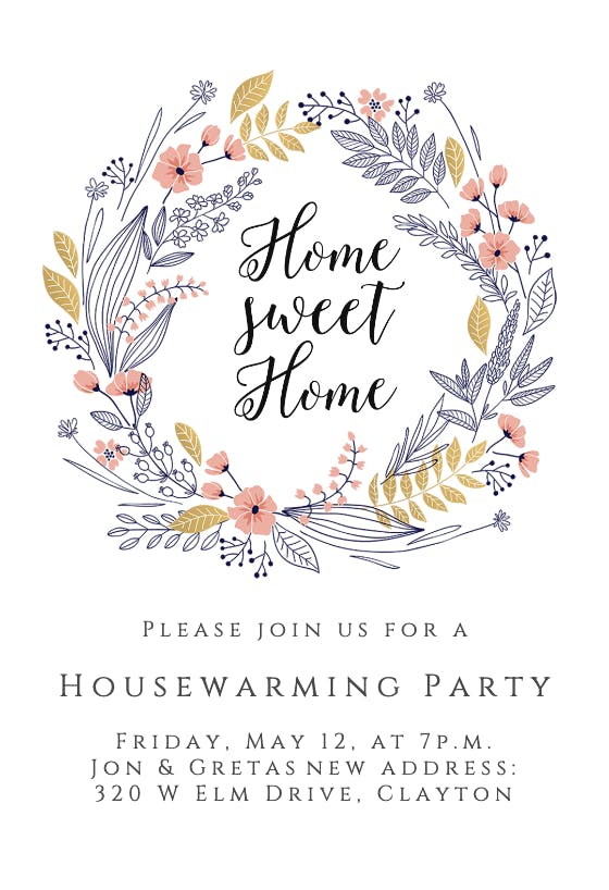 Fresh start - housewarming invitation